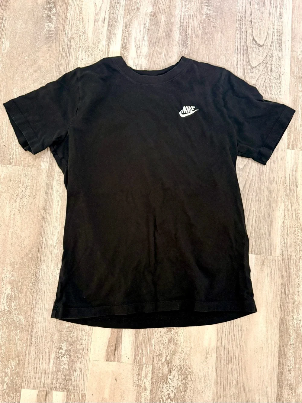Nike Black Short Sleeve Tee with White Swoosh Logo